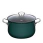 Preview: Riess Fleischtopf mit Glasdeckel, Nouvelle Teal